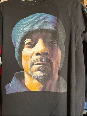 Spencer's Black Graphic Short Sleeve Tee with Multicolor Portrait
